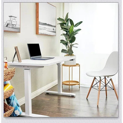 Whole Piece Electric Standing Desk, 48 x 24 Inches Height Adjustable Desk, Sit Stand Desk Home Office Desks | Wayfair North America