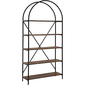 Signature Design by Ashley Galtbury Mixed Media Modern 5 Shelf Bookcase, Brown & Black | Amazon (US)