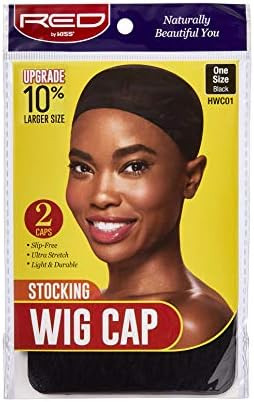 Red by Kiss Stocking Wig Caps - 2PCS Black | Amazon (US)