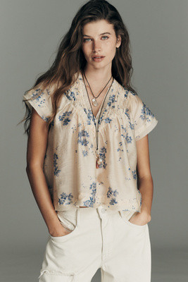 By Anthropologie Smocked Yoke Blouse | Anthropologie (US)