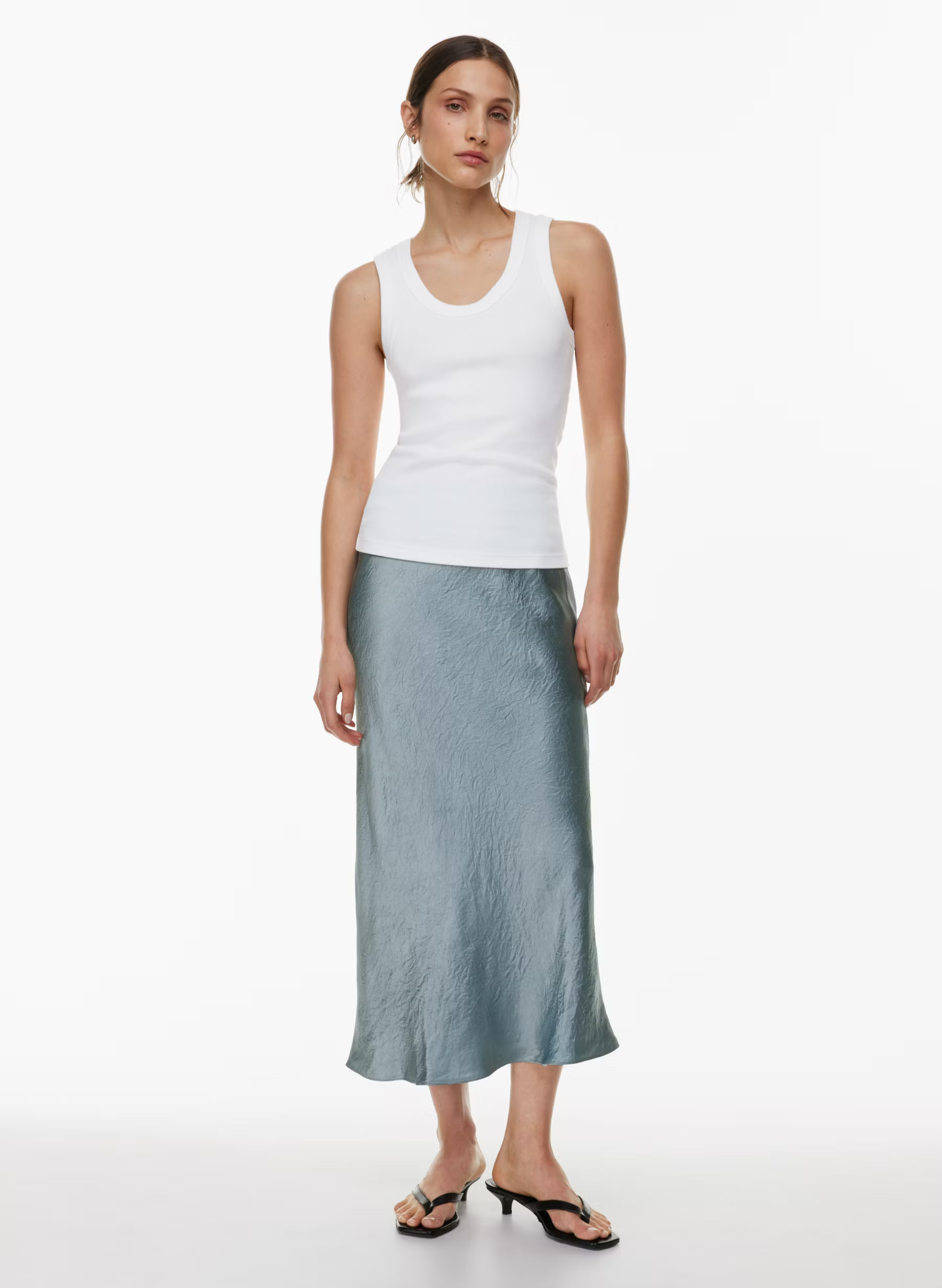 SLIP SATIN MAXI SKIRT | Aritzia