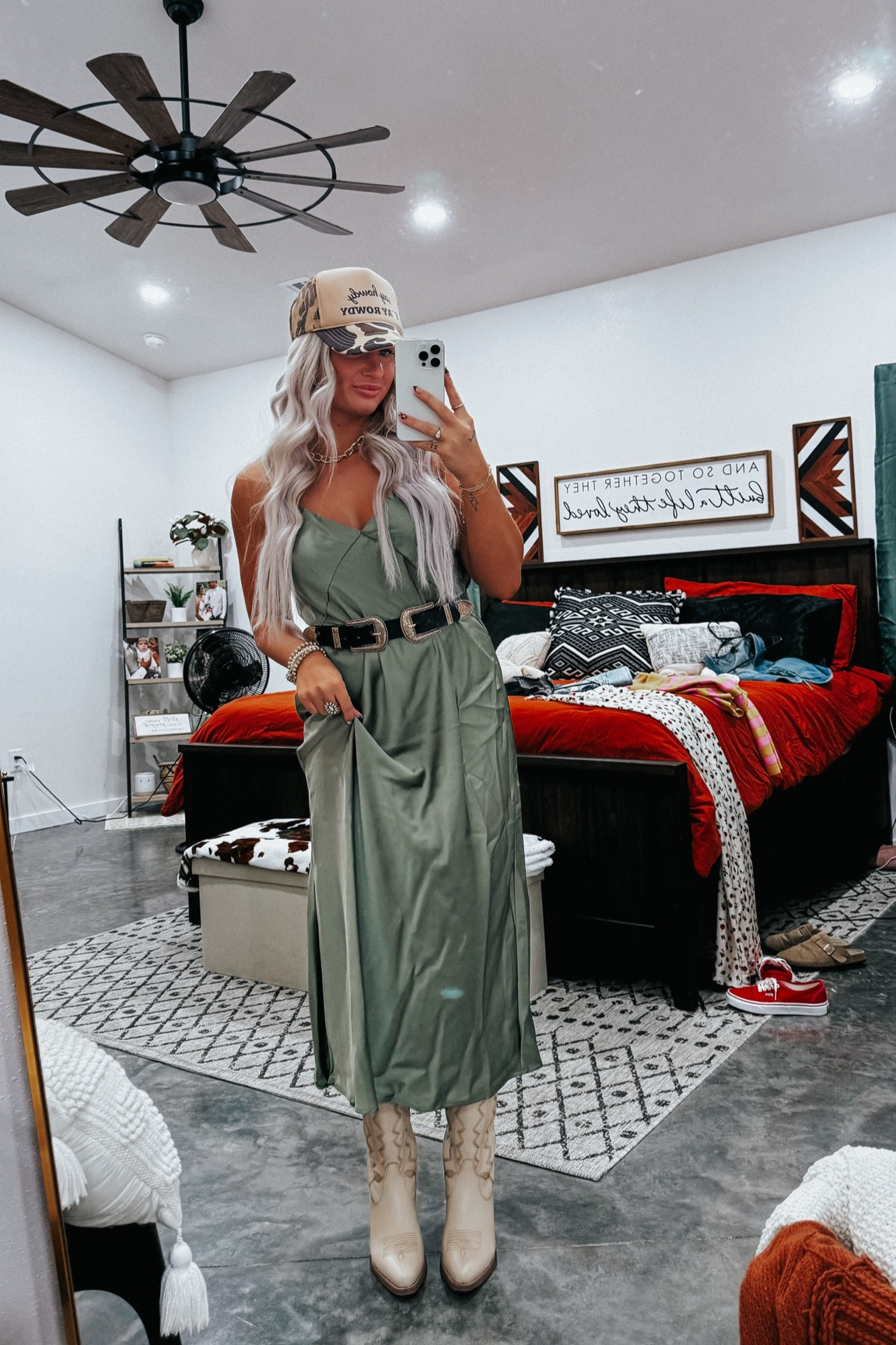 styling the viral target midi slip dress - pt. 2 🌿🤠

wearing a medium in dress, no stretch or zipper

hat is Bailey Made Tees & Boutique / mamarands 15

‘randimellies’ to save on all Dingo1969 👢 

#LTKStyleTip #LTKFallSale #LTKShoeCrush
