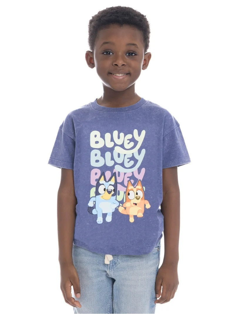 Bluey Toddler Short Sleeve Crewneck Tee, Sizes 12M-5T - Walmart.com | Walmart (US)