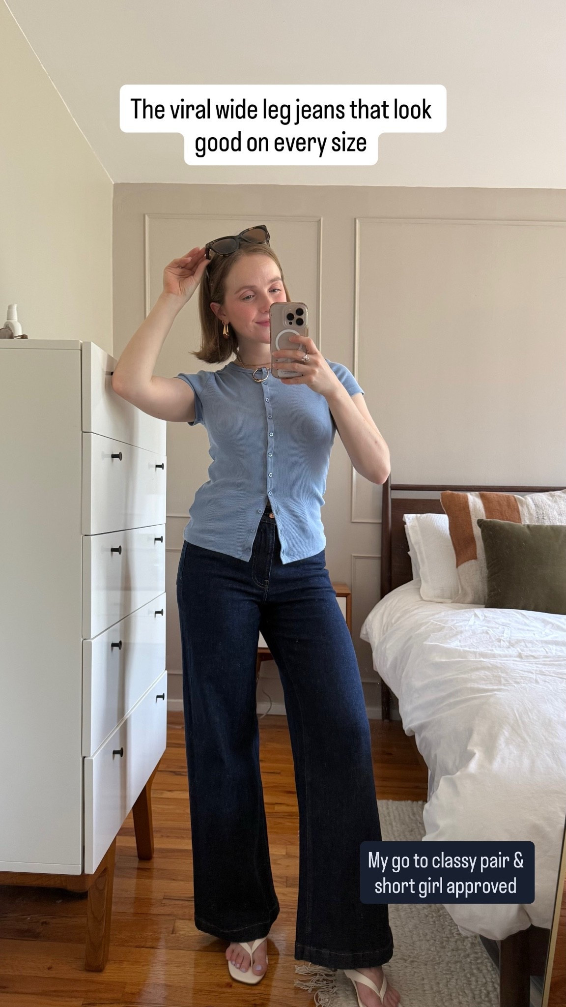 $39 Viral stride wide leg jeans these look good on any height or size wearing 25 short 
Code TREAT