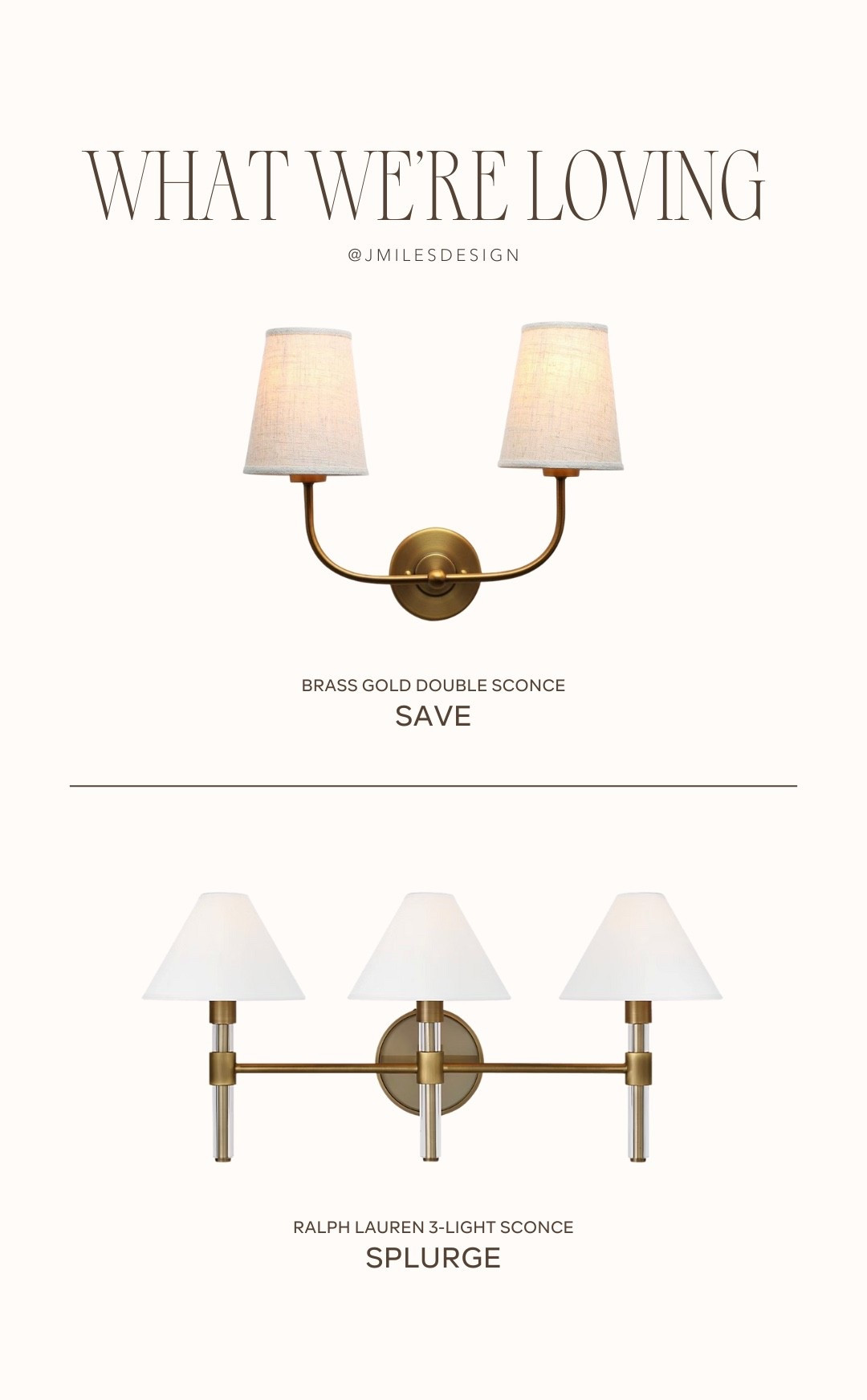 These brass sconces bring that timeless, tailored touch — whether you save or splurge, both add instant sophistication to your space.

#LTKHome #LTKSaleAlert
