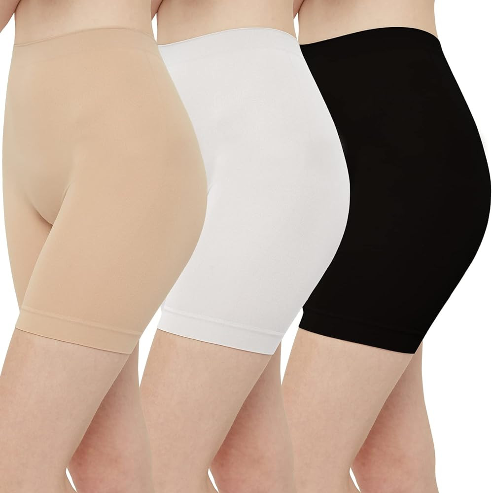 INNERSY Women's Slip Shorts for Under Dresses High Waisted Summer Shorts 3-Pack | Amazon (US)