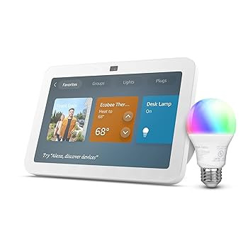 Echo Show 8 with Amazon Basics Smart Color Bulb | Amazon (US)