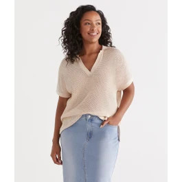 Textured Polo Top | Sussan