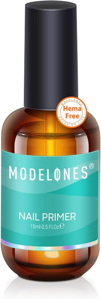 modelones Nail Primer, 15 ml Acid Free No Lift Bond Primer, Hema-Free Bonder for Gel Polish Nail ... | Amazon (US)