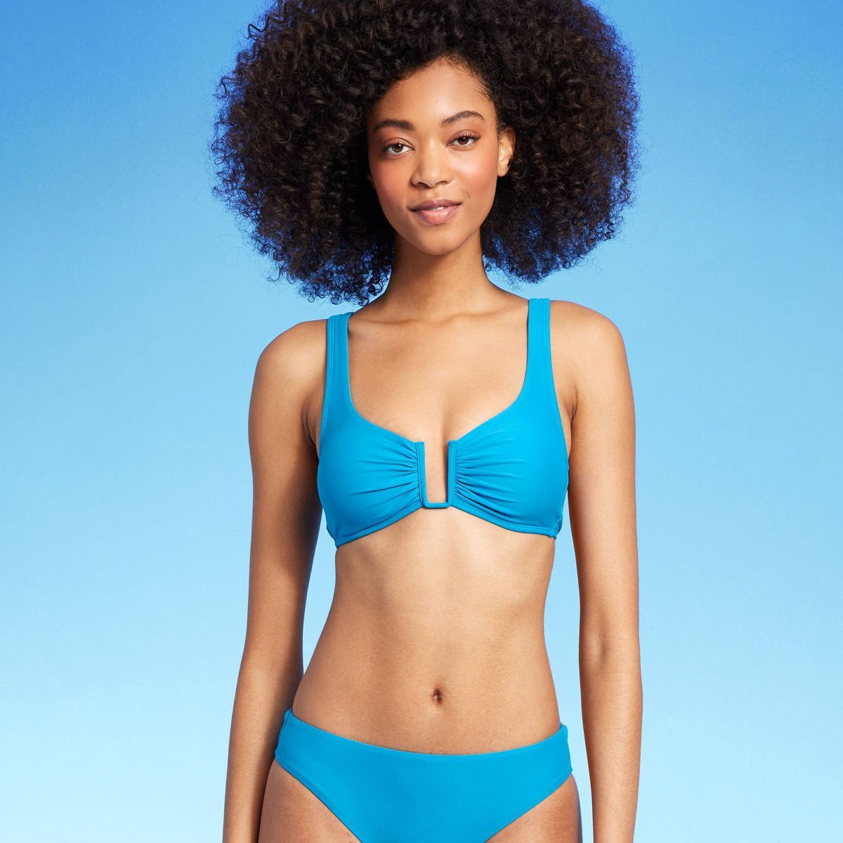 Women's U-Wire Bralette Bikini Top - Shade & Shore™ Blue M | Target