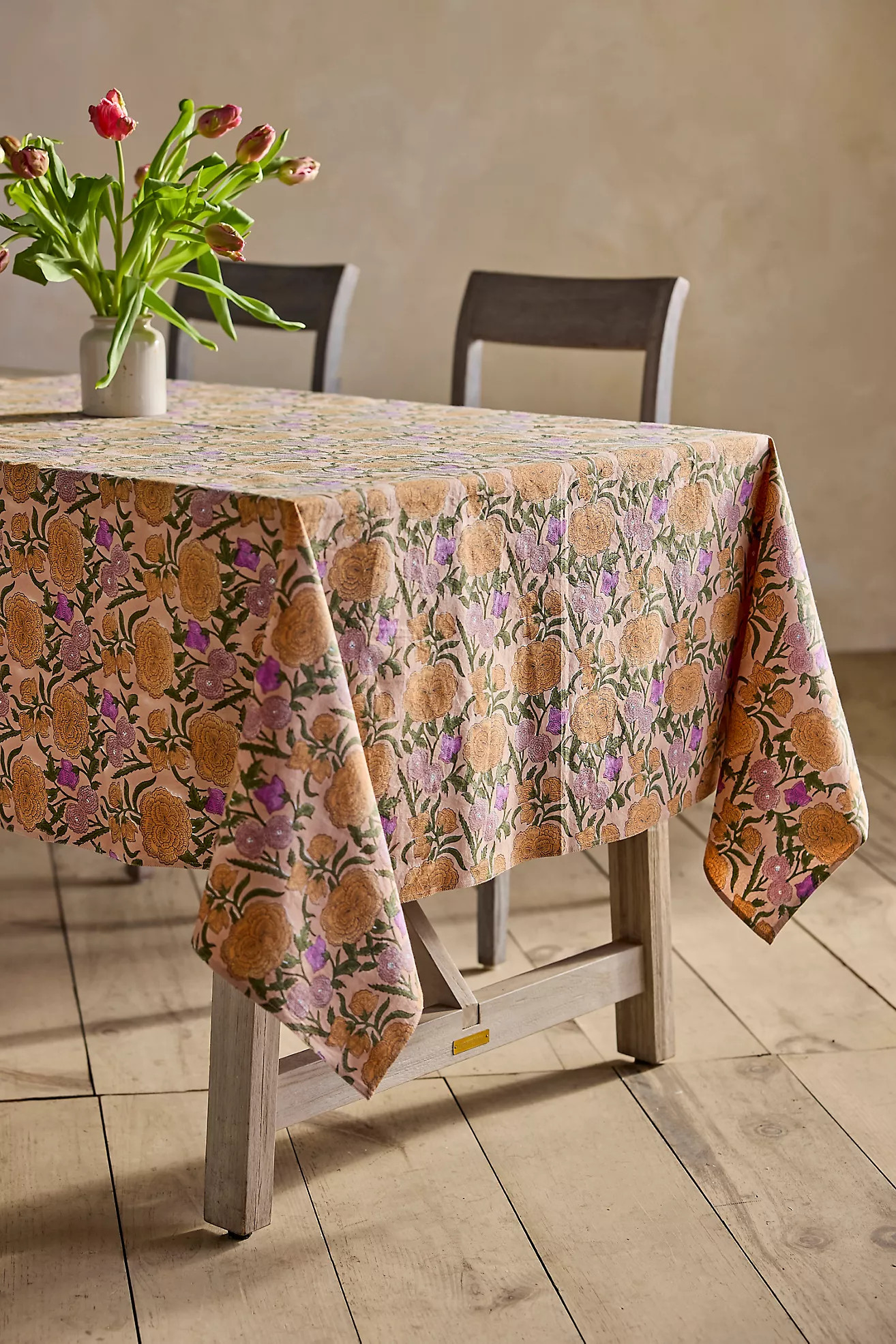 Blooming Roses Cotton Tablecloth | Terrain