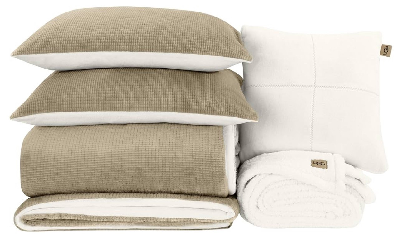 23% off 🎉

UGG Remina Comforter Set 5 Piece Bed in a Bag with Throw Blanket, Decorative Pillow, Shams, and Reversible Comforter Hypoallergenic Washable Luxury Plush Warm Fluffy Bedding Set, King, Brown Birch

#LTKSpringSale #LTKSaleAlert #LTKHome