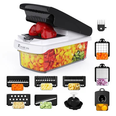 DUCHIFAD Vegetable Chopper - Mandoline Slicer, Onion Veggie Food Chopper with Container, Cucumber Potato Slicer, Salad Chopper Tool, 15 in 1 Kitchen G | Wayfair North America