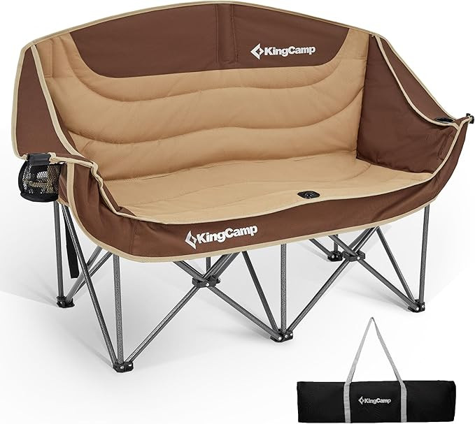 KingCamp Double Camping Chair, Oversized 660lbs Heavy Duty Loveseat for Adults Portable Folding X... | Amazon (US)