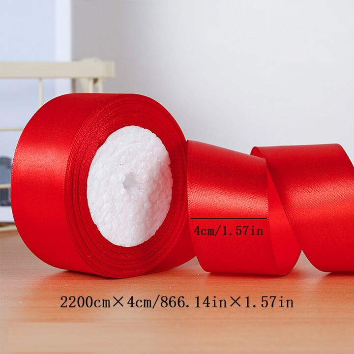 1pc 4cm Colorful Gift Wrapping Ribbon, Satin & Weave & Silk Ribbon, For Gift Packaging,Christmas | SHEIN