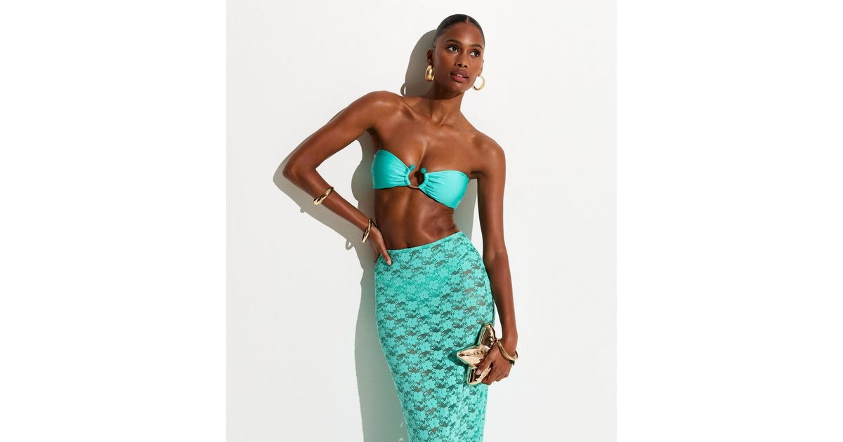 Turquoise Ring Bandeau Bikini Top | New Look | New Look (UK)