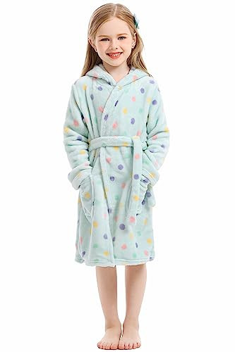 XINNE Kids Boys Robe Hooded Bathrobe Girls Soft Plush Hooded Flannel Pajamas Sleepwear Blue | Amazon (US)