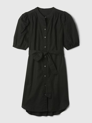 Linen-Cotton Puff Sleeve Mini Shirtdress | Gap (US)