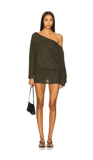 Bella Venice The Izzy Mini Dress in Olive. - size S | Revolve Clothing (Global)