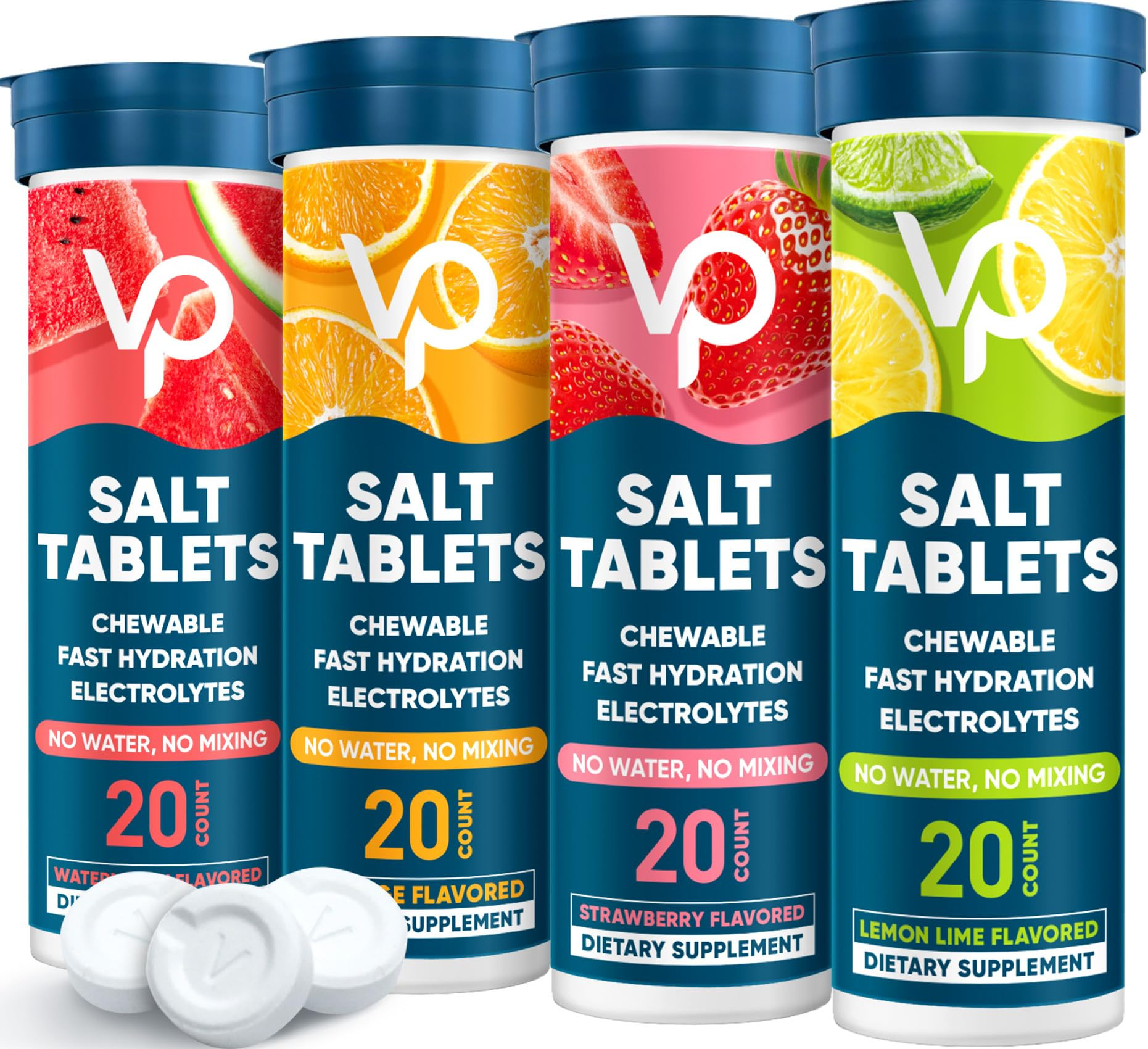Venture Pal Chewable Electrolyte Tablets, Fast-Dissolve Sugar-Free Stick Salt Tablets - Variety P... | Amazon (US)