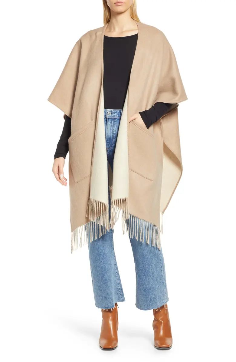 Reversible Wool & Cashmere Travel RuanaNORDSTROM | Nordstrom