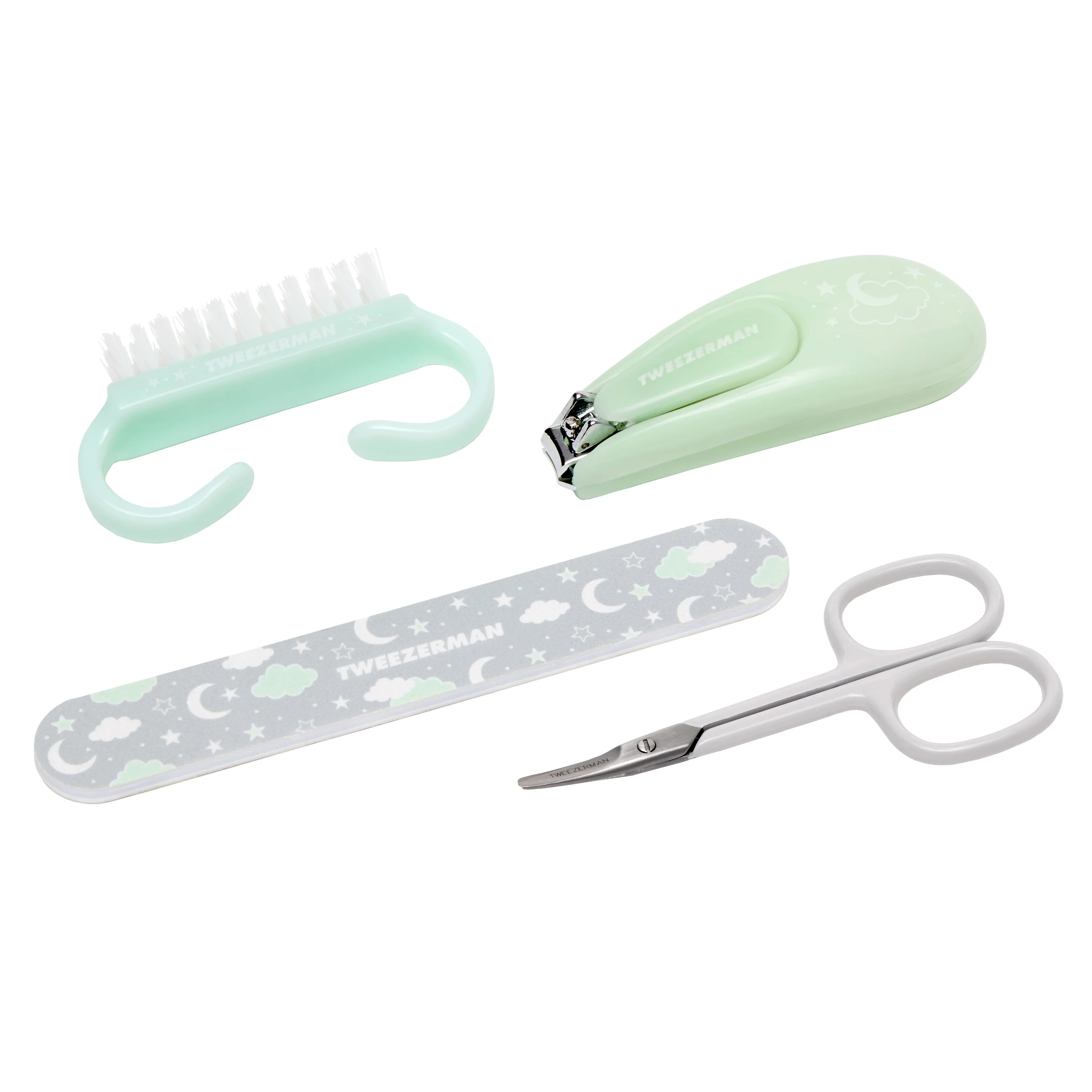 Tweezerman Baby Manicure Kit, 4 in 1 Green Baby Nailcare Set Includes Nail Clipper, File, Brush a... | Walmart (US)