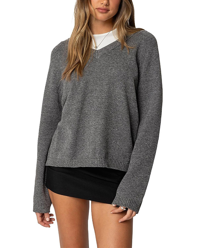 Edikted Martha Oversized V Neck Sweater | Bloomingdale's (US)
