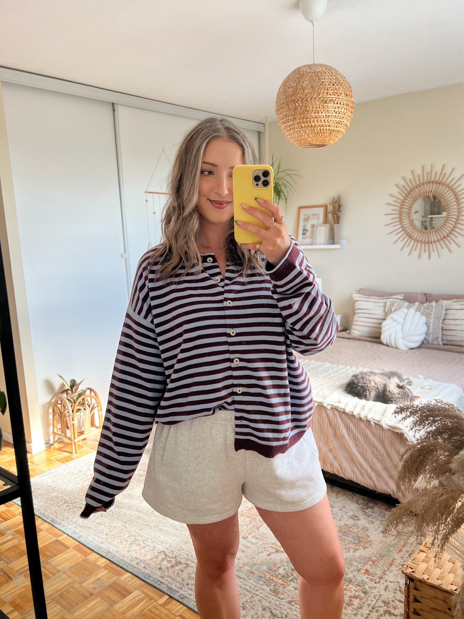 Cozy aerie outfit! Code SOMUCHLOVE for extra 35% off! Wearing L in the sweater, could have done M because it is quite oversized. Wearing L in the sweat shorts

#LTKfall #LTKsale #LTKmidsize