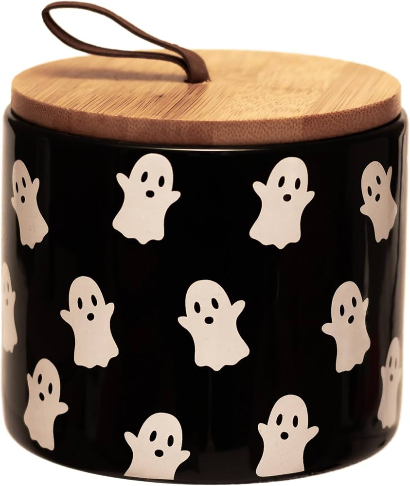 Boston International Halloween Ceramic Cannister with Lid, 4" x 3.5", Ghosts | Amazon (US)