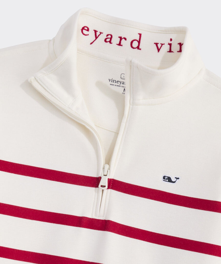 Boys' Breton Stripe Saltwater Quarter-Zip | vineyard vines