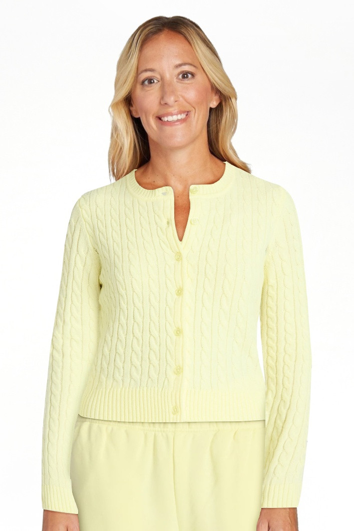 No Boundaries Cable Knit Button Front Cardigan, Women's XXS-XXL | Walmart (US)