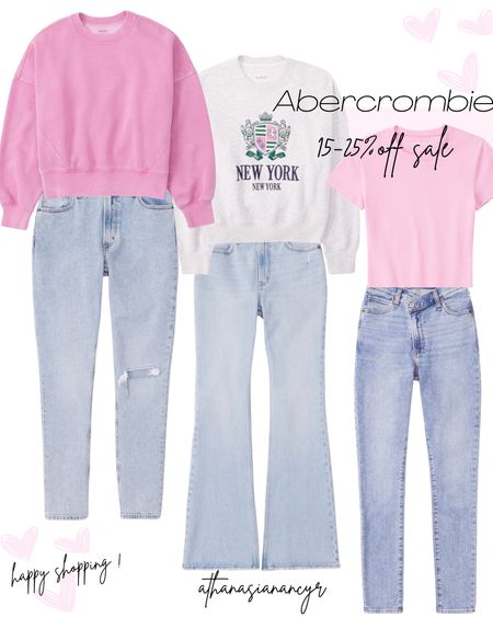 Abercrombie sale 
Pink loungewear, varsity sweaters , pink tshirts , abercrombie curve love jeans 
#LTkshoecrush


 




#LTKFind #LTKSeasonal #LTKunder50 #LTKunder100 #LTKstyletip #LTKsalealert #LTKitbag #LTKbeauty #LTKworkwear #LTKtravel #LTKfamily #LTKSale 

