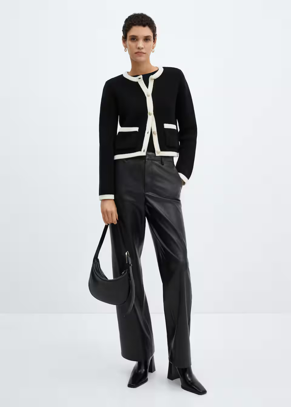 Knitted buttoned jacket -  Women | Mango USA | MANGO (US)