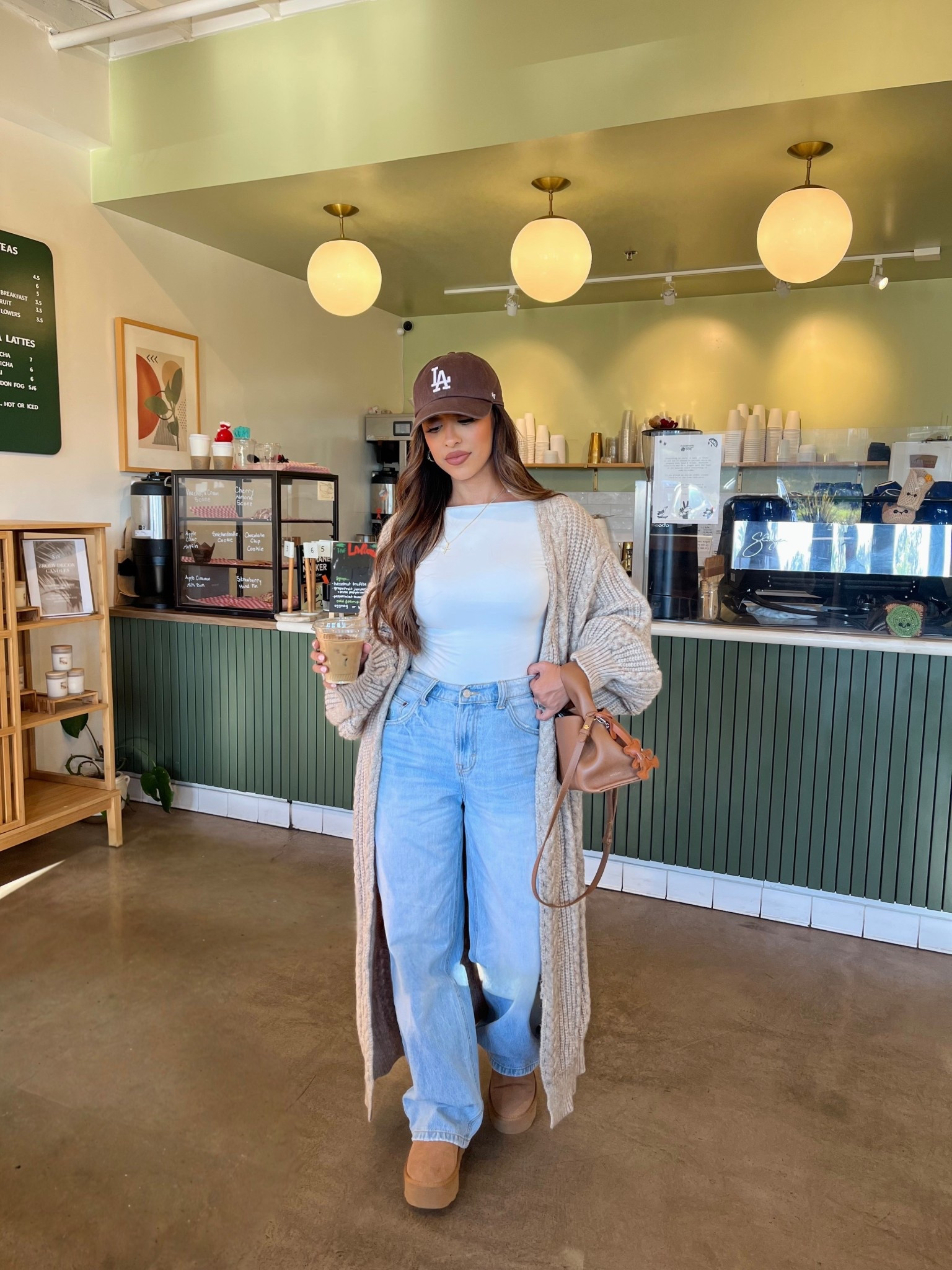 Cardigan outfit 🤎 wearing size XS/S in cardigan I’m 5’2 for reference 

#LTKPetite #LTKootd #LTKmomlife