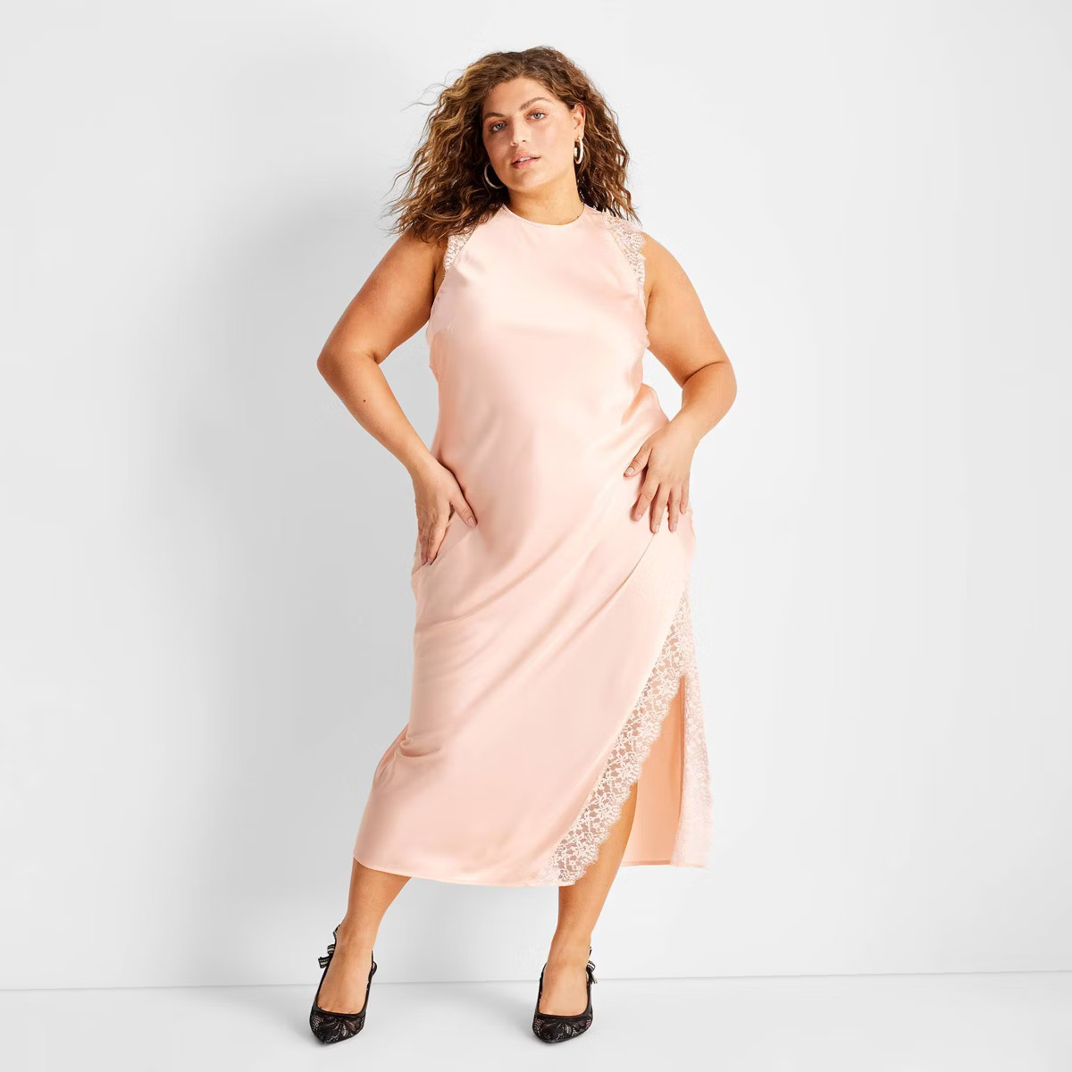 Women's Sleeveless Lace Trim Ankle Dress - Future Collective | Target