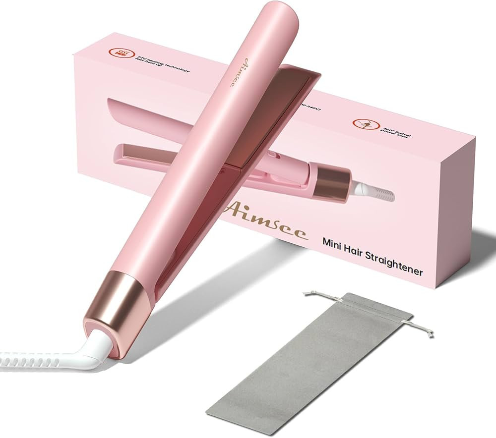 Mini Flat Iron 1 Inch Ceramic Mini Hair Straightener, Small Flat Irons for Short Hair, Curls Bang... | Amazon (US)
