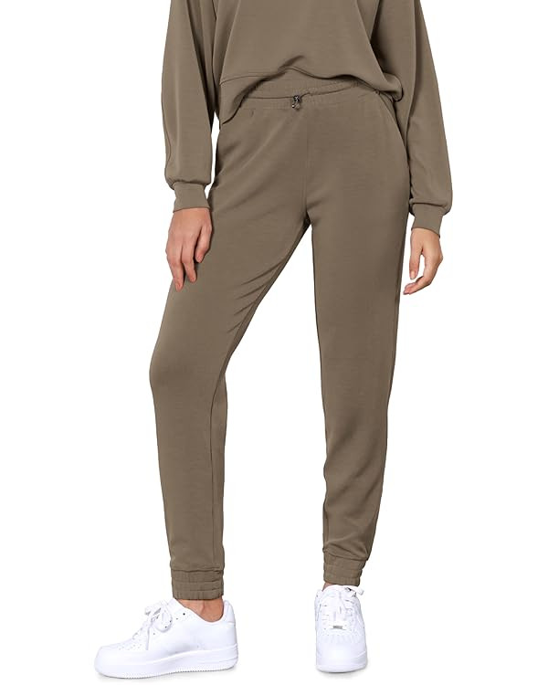 ODODOS Women's Modal Soft Jogger Pants with Pockets Adjustable Shockcord High Waist Sweatpants Ca... | Amazon (US)