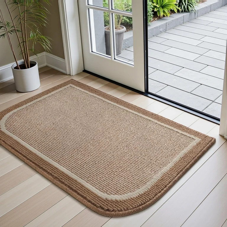 SIXHOME Door Mat Welcome Mat 17"x30" Non-Slip Front Door Mat Absorbent Low Profile Dirt Trapper I... | Walmart (US)