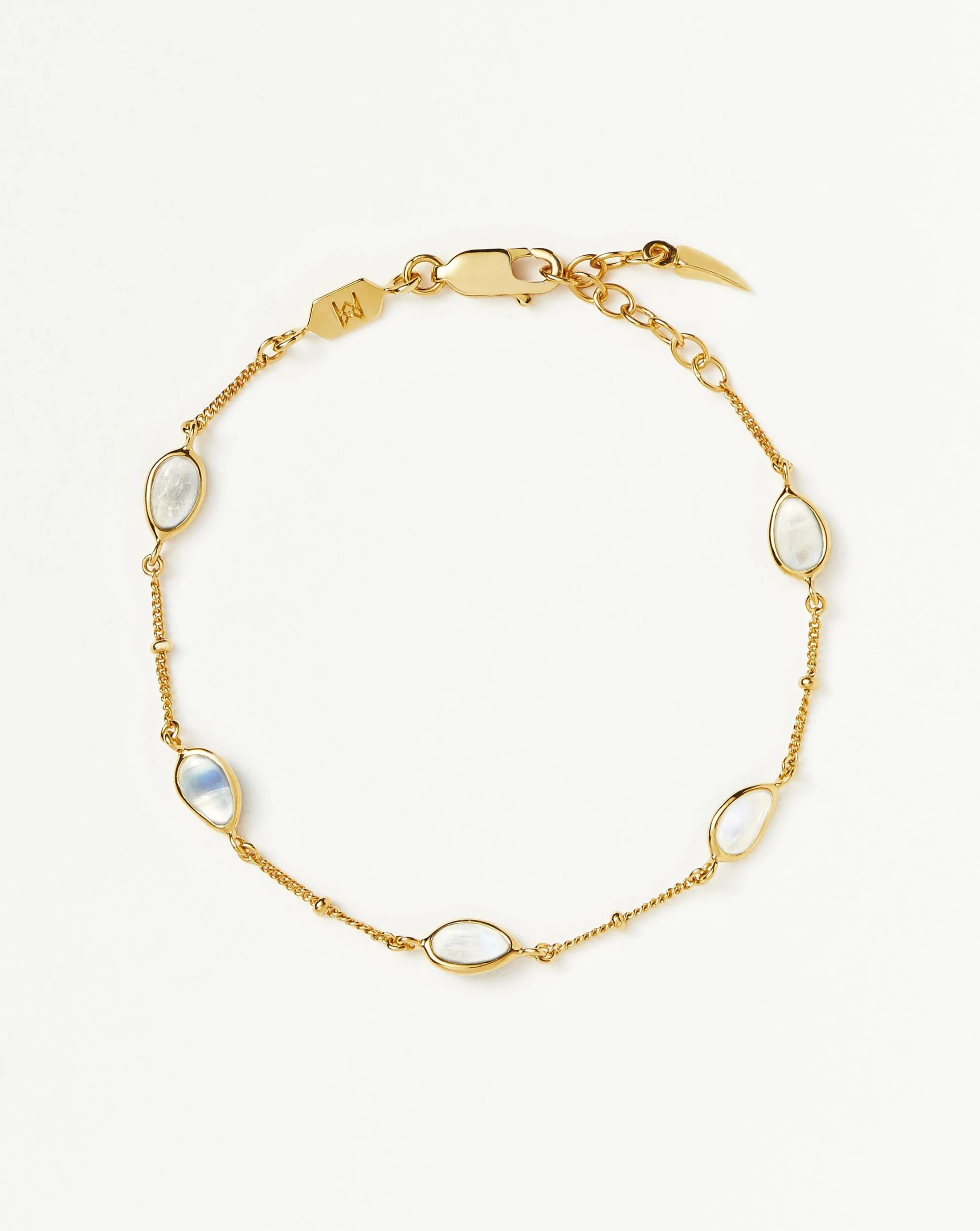 Magma Gemstone Charm Bracelet - Gold/Moonstone | Missoma UK