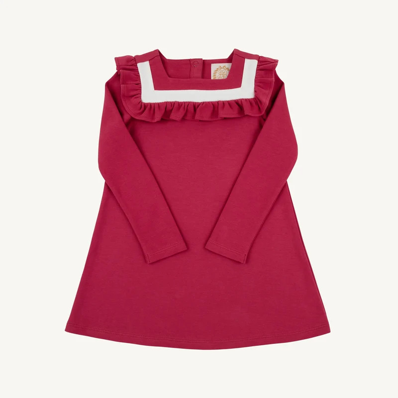Long Sleeve Darla Dress - Begley Berry with Palmetto Pearl | The Beaufort Bonnet Company