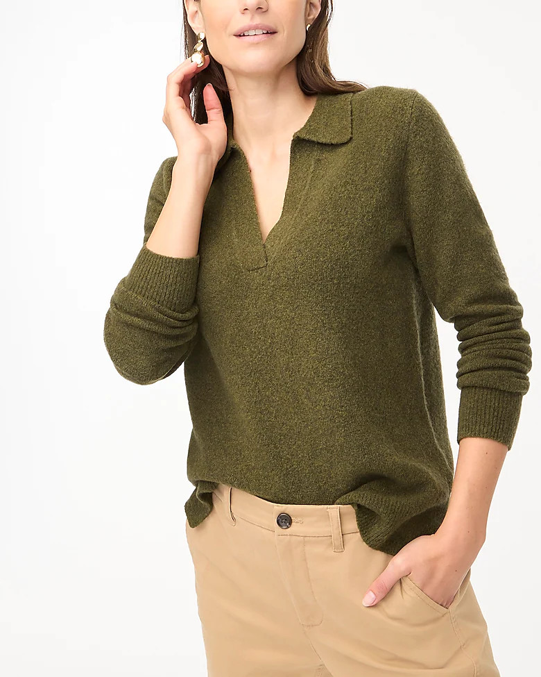 Sweater-polo in extra-soft yarn | J.Crew Factory