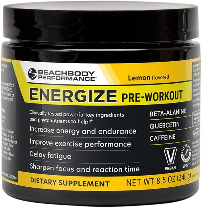BODi Energize Pre Workout Powder - Lemon, 40 Servings | Amazon (US)
