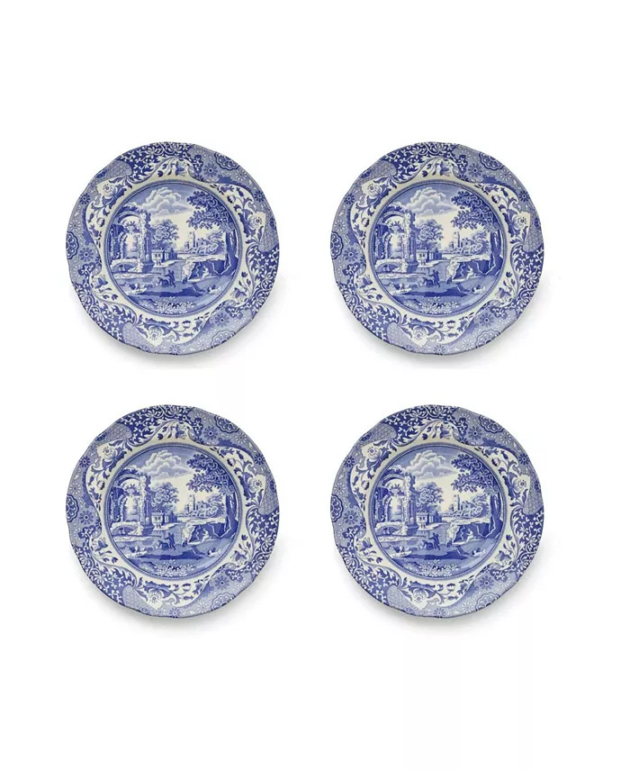 Blue Italian Luncheon Plate Set/4 | Macy's Canada