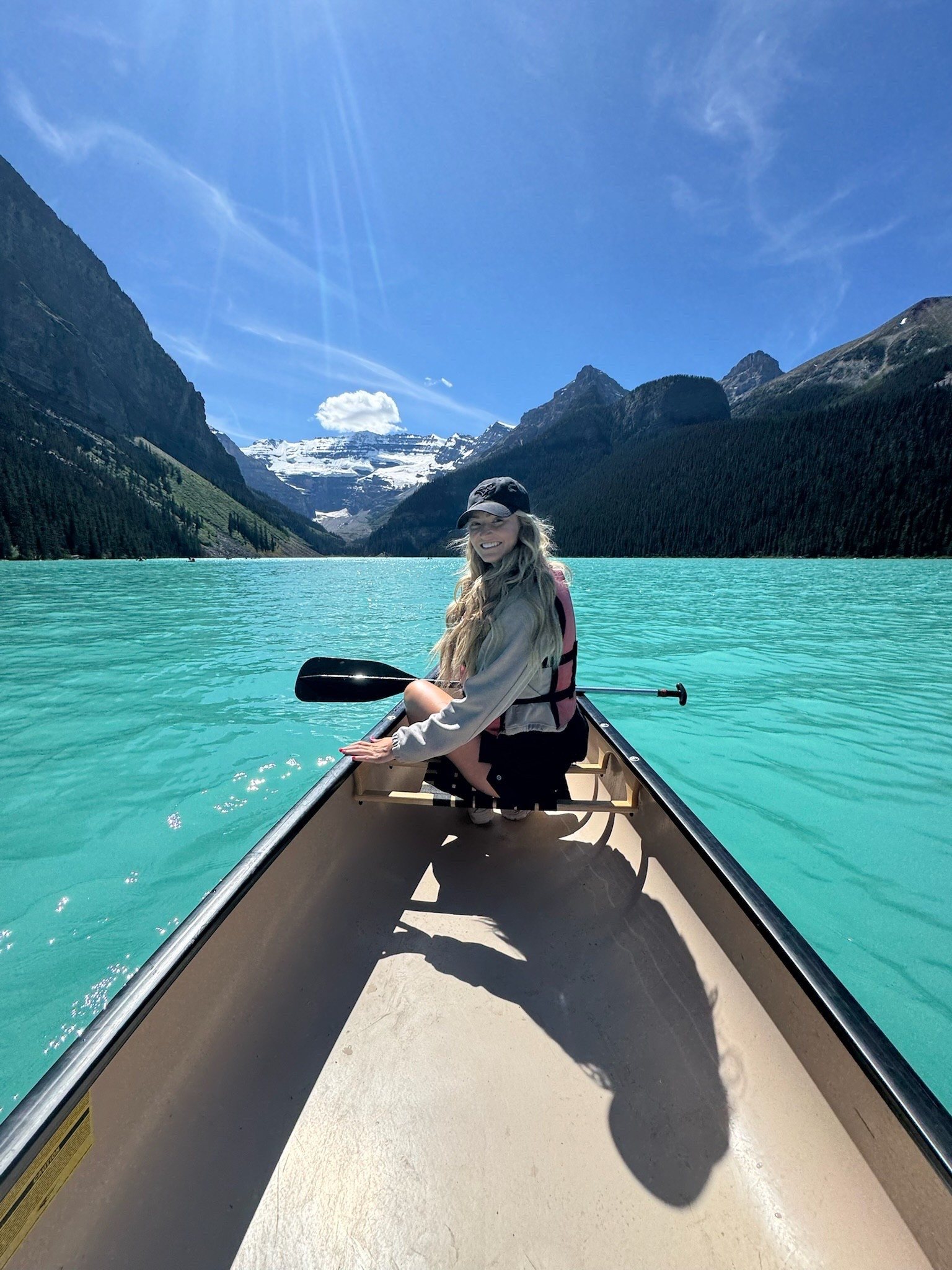 Banff national park, moraine lake, lake Louise, Calgary Canada, canoe, lululemon, new balance#LTKStyleTip 

#LTKTravel #LTKActive
