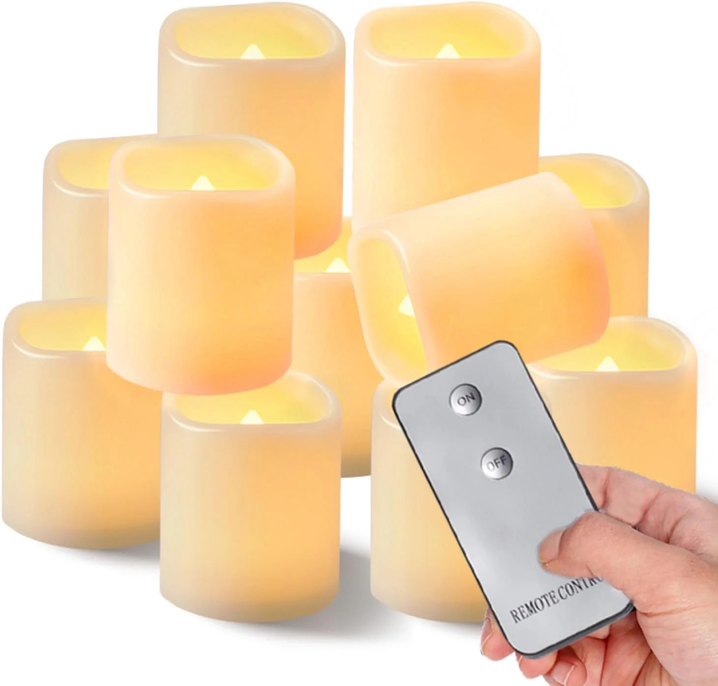 Homemory Flameless Votive Candles with Remote, 12Pack Flickering Battery Operated LED Tealight Ca... | Walmart (US)