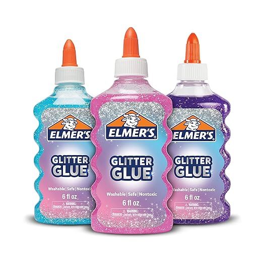 Elmer's Glitter Liquid Glue, Blue, Pink, Purple 3 Count | Amazon (US)