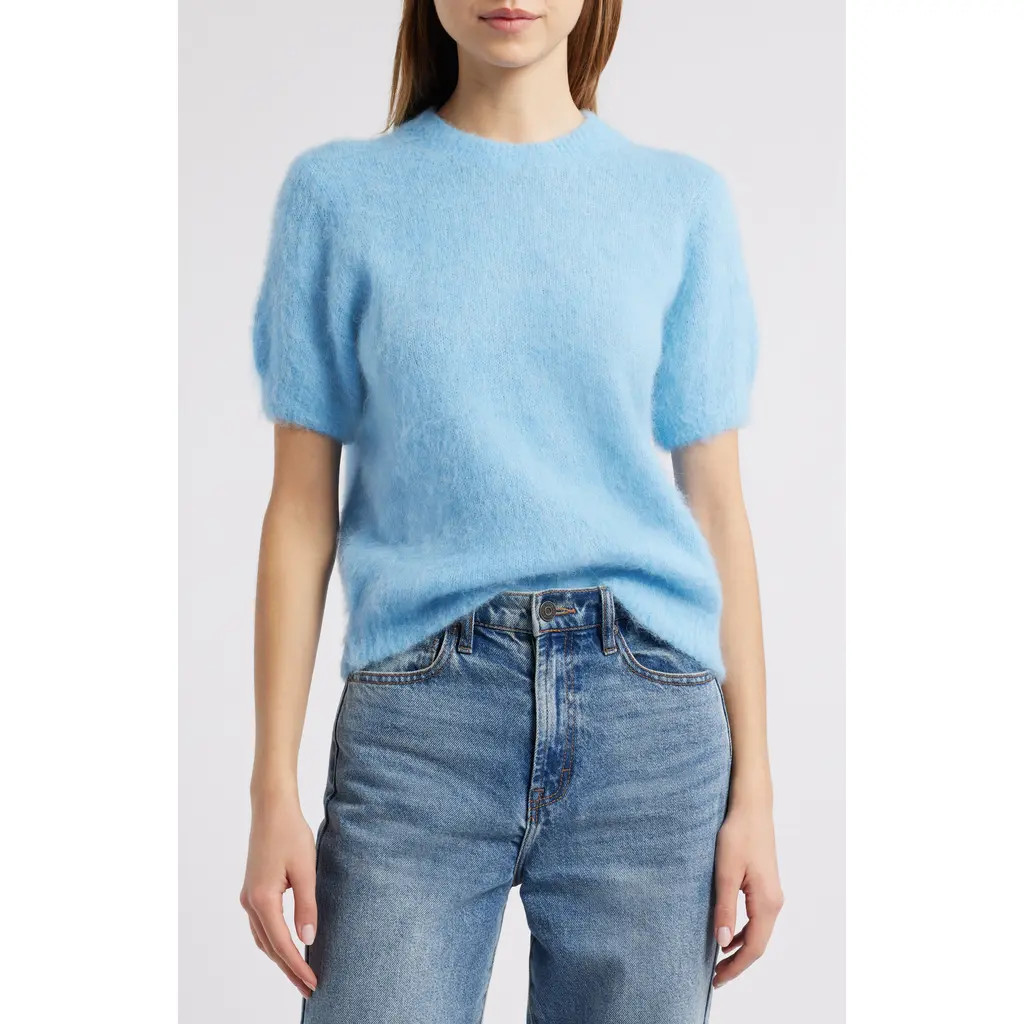 DÔEN Hearst Alpaca & Wool Blend Sweater in Seashore Blue at Nordstrom, Size X-Small | Nordstrom