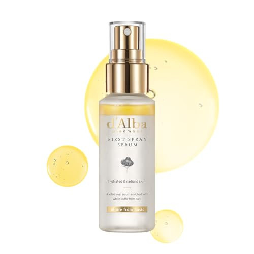 d'alba Piedmont Italian White Truffle First Spray Serum, Vegan Skin Care, Hydrating Face Moisturizer, Glow Serum for Radiant Skin, Non Comedogenic, All In One Mist (1.69 fl oz.) | Amazon (US)