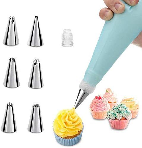 Piping Bag and Tips Cake Decorating Supplies Kit Baking Supplies Cupcake Icing Tips with Pastry B... | Amazon (US)