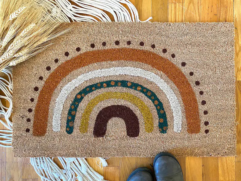 Fall Rainbow Doormat  Fall  Fall Vibes  Autumn  Rainbow  | Etsy | Etsy (US)